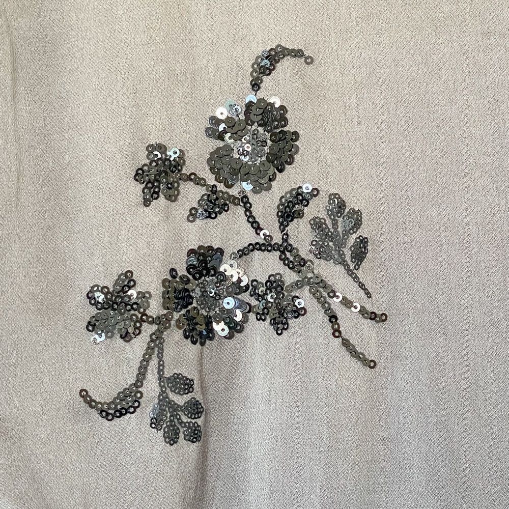 ⛔️ PENDING SALE⛔️ZARA SEQUIN EMBROIDERED WRAPBLOUSE MINK 2731/281/191/021 - Picture 7 of 12